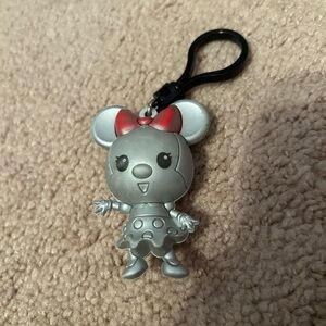 Silver and Red Character Keychain